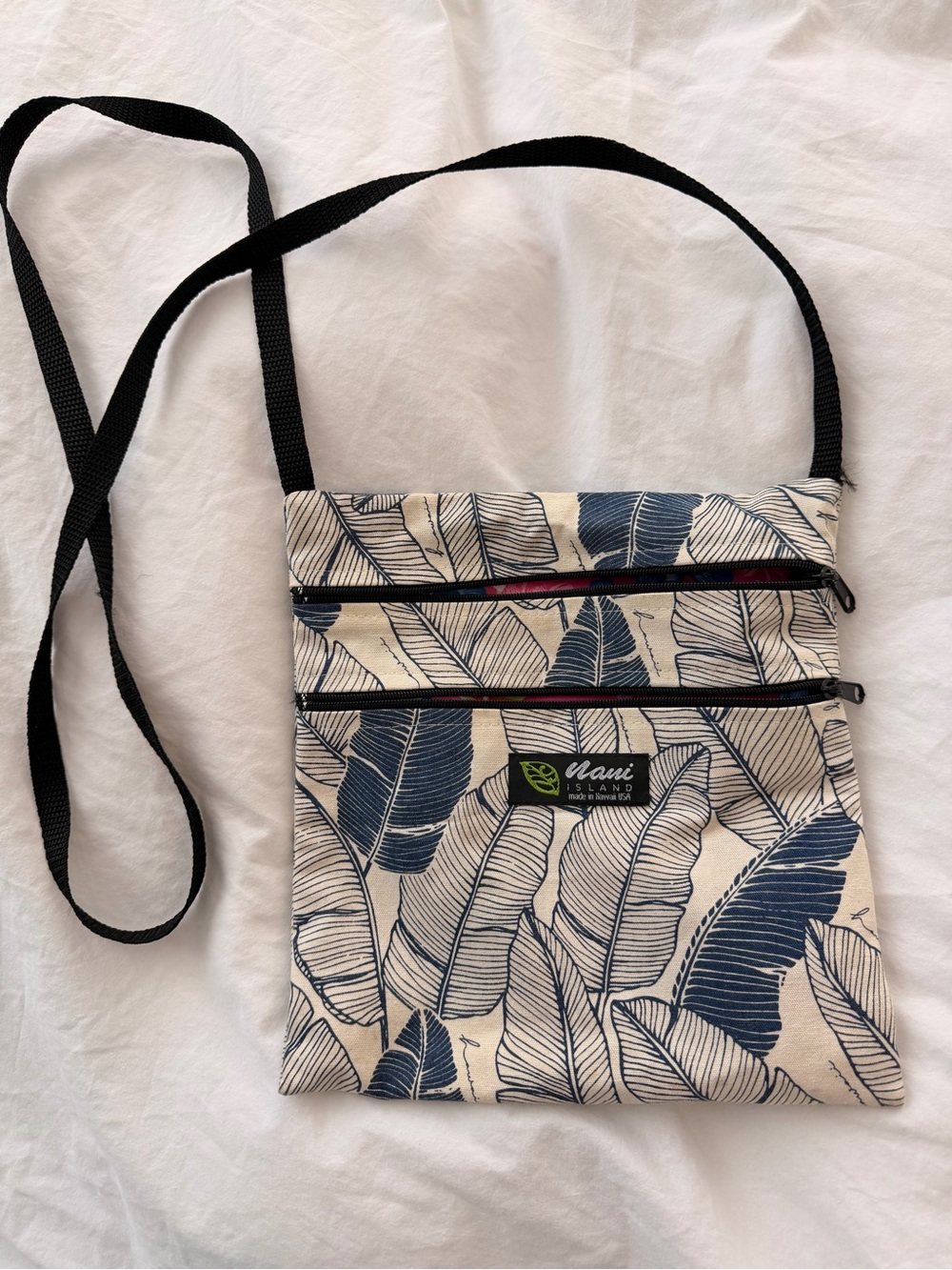 Nani Islans Blue Leaf Crossbody Bag